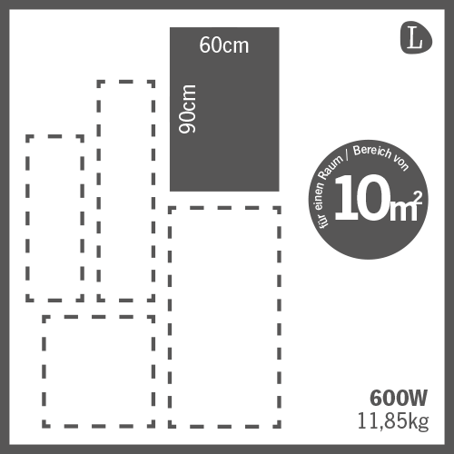HTS 400 Watt Spiegel infrarood paneel
