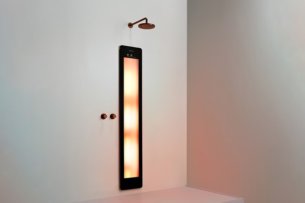 Sunshower ONE/L 3050W zwart infraroodsysteem voor badkamer en douche