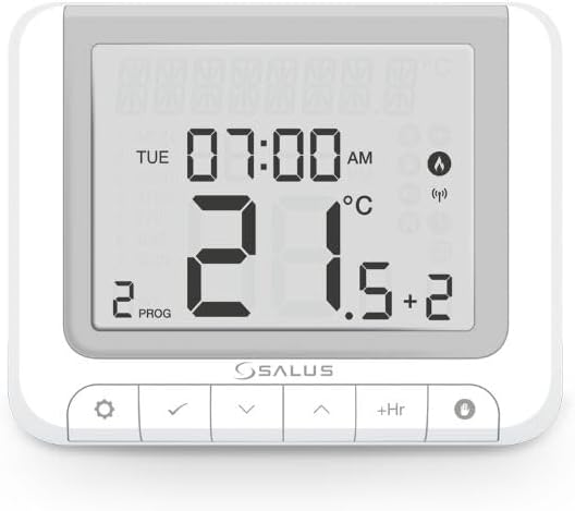Salus WBRT520RT digitaal programmeerbare thermostaat RF 868 MHz voor infraroodpanelen en elektrische verwarming